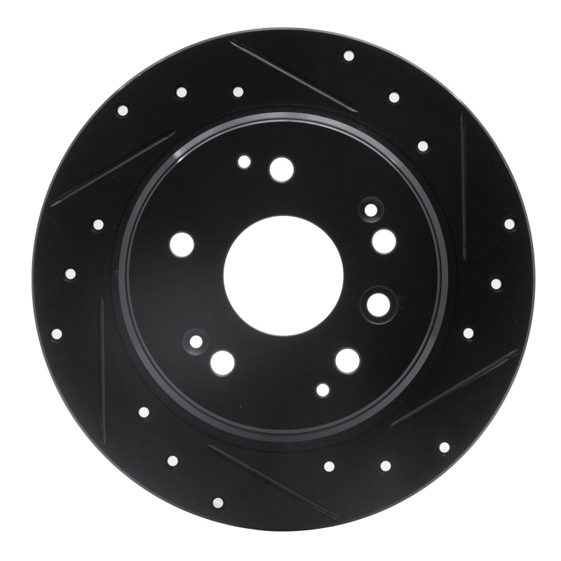 Acura TL Brake Rotor (1) - Rear Right - R1 Concepts - Drilled & Slotted - Black - `99-`11